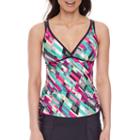 Free Country Geo Linear Tankini Swimsuit Top