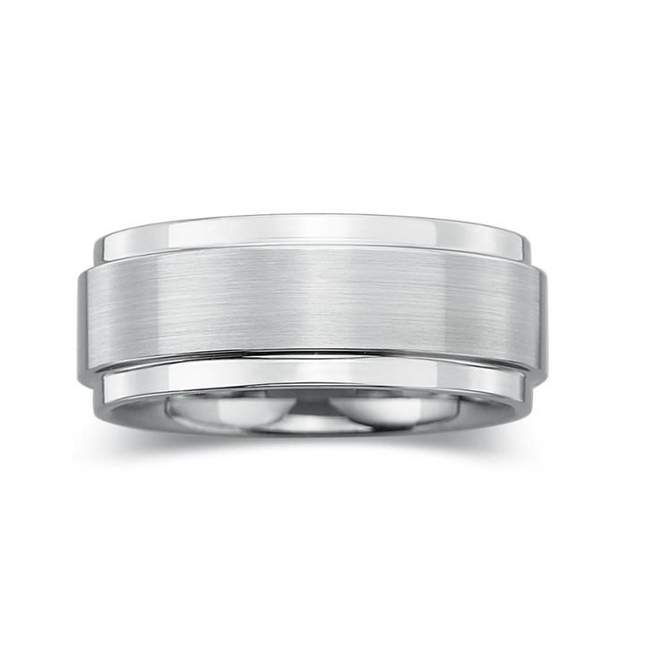 Mens 8mm Comfort-fit Ring In Tungsten