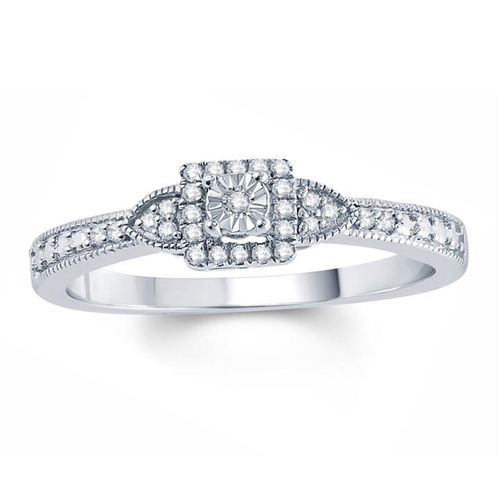 1/10 Ct. T.w. Round White Diamond 10k Gold