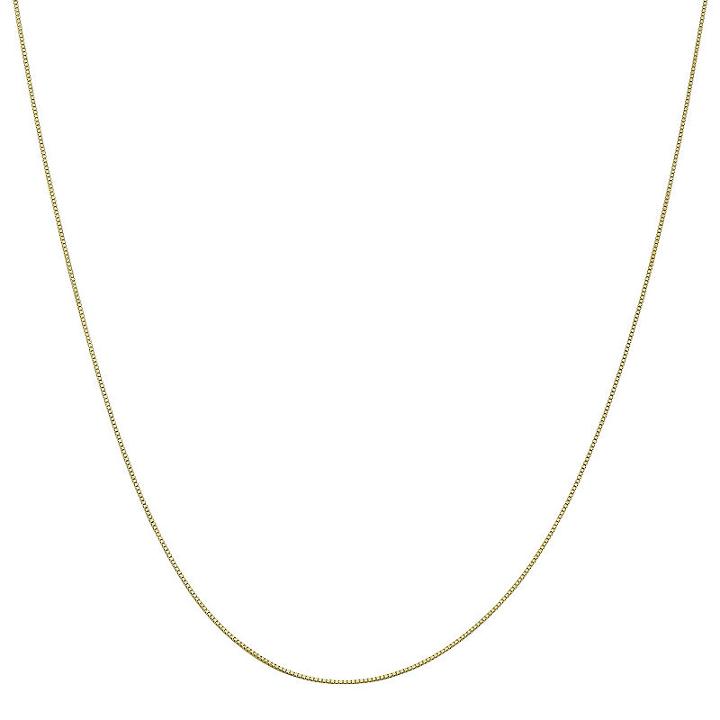 10k Gold Solid Box 14 Inch Chain Necklace
