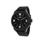Oceanaut Armada Mens White Accent And Black Rubber Strap Watch