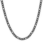 Steeltime Stainless Steel Semisolid Figaro 24 Inch Chain Necklace