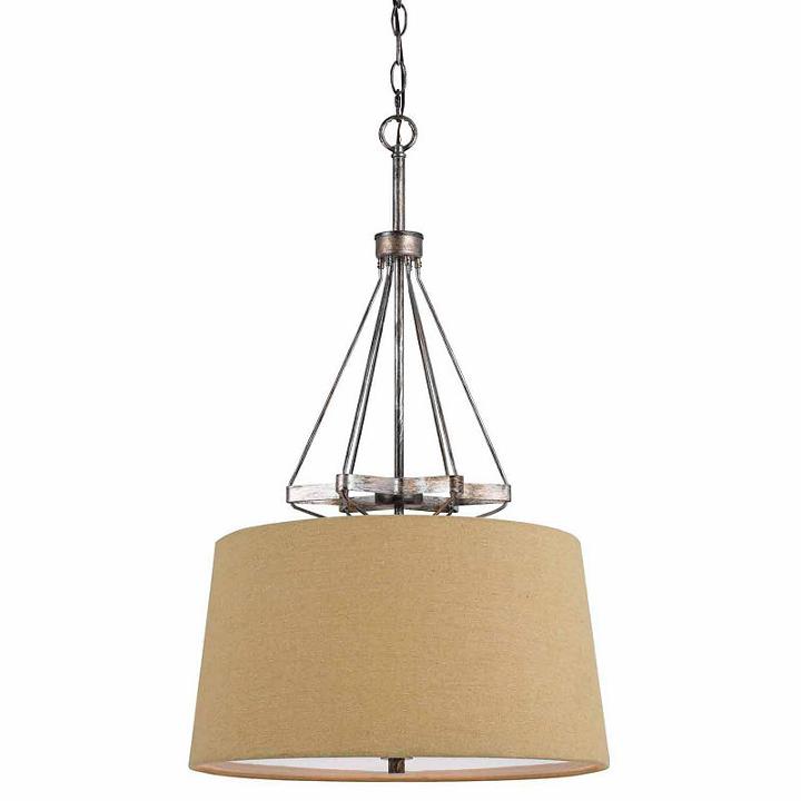 Wooten Heights 33.88 Inch Pendant In Textured Steel