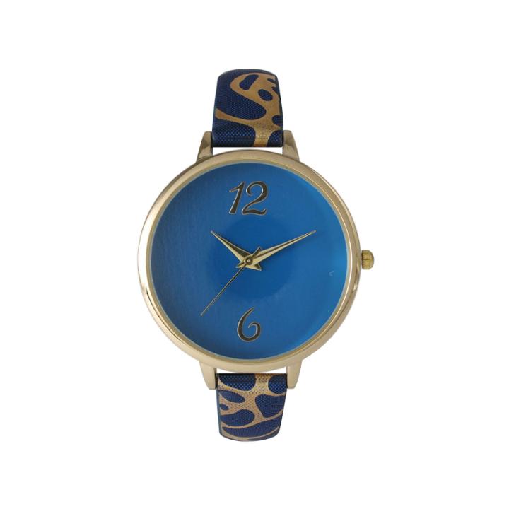 Olivia Pratt Womens Cheetah Print Royal Petite Leather Watch 26356royal