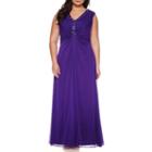 Scarlett Sleeveless Beaded Gown - Plus