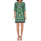 Studio 1 Elbow-sleeve Keyhole-neck Shift Dress - Petite