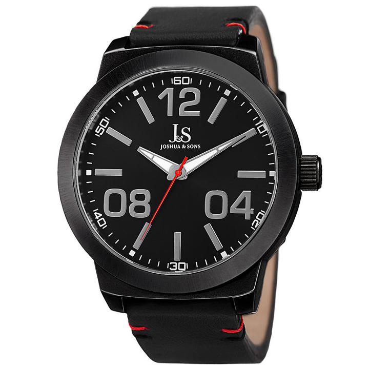 Joshua & Sons Mens Black Strap Watch-j-103bk
