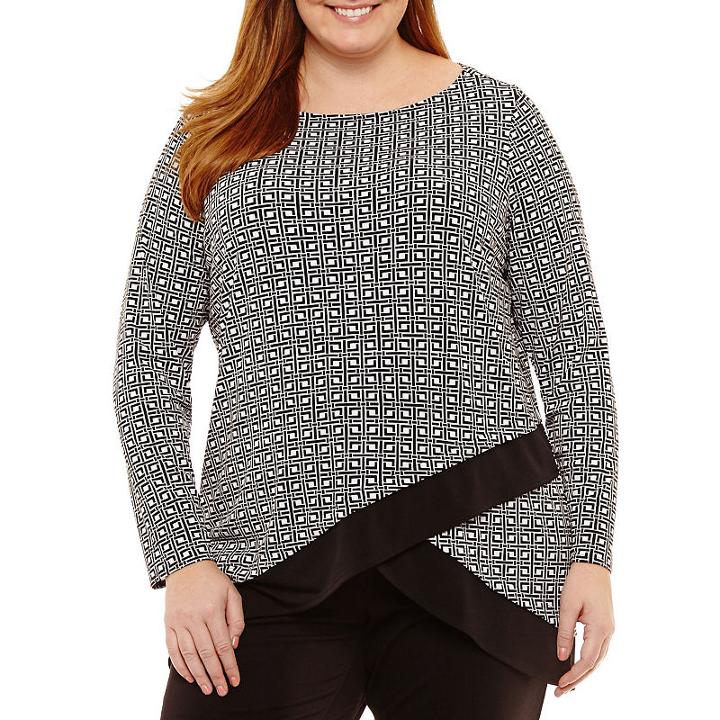 Liz Claiborne 3/4 Tiered Tunic - Tall