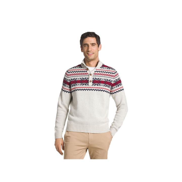 Izod Saltwater Button Mock Neck Sweater