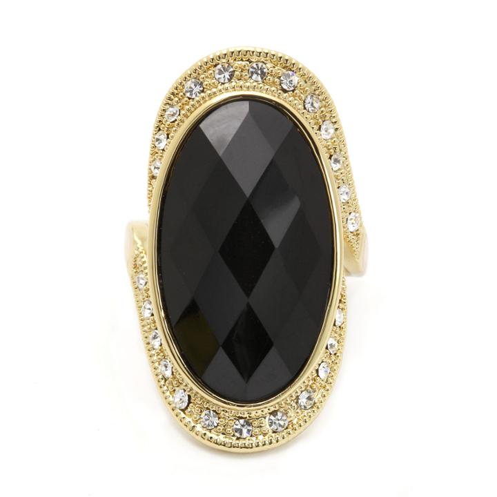 Sparkle Allure White Crystal Gold Over Brass Band