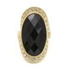 Sparkle Allure White Crystal Gold Over Brass Band