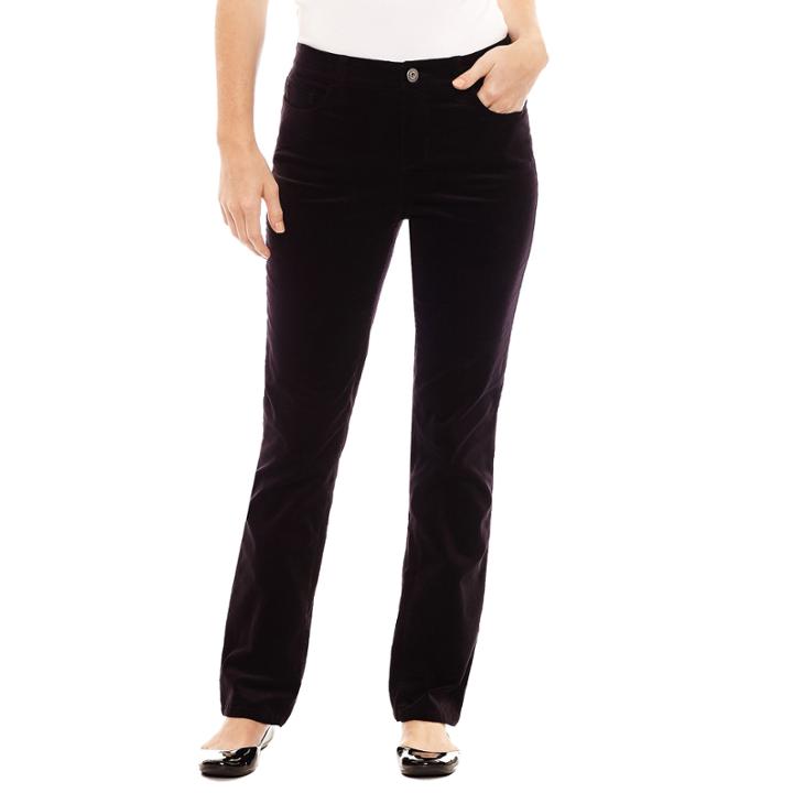 St. John's Bay Straight Leg Corduroy Pants - Talls
