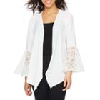 R & M Richards 3/4 Bell Sleeve Lace Shrug