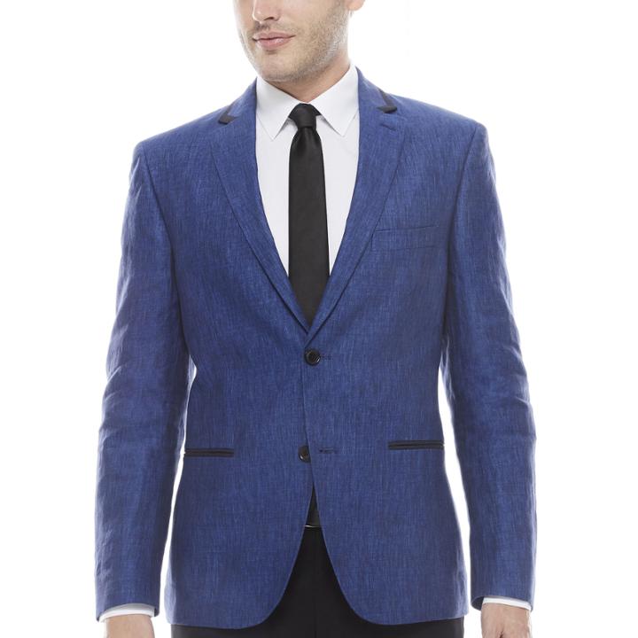 The Savile Row Company Slim Fit Indigo Sport Coat