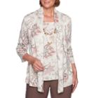 Alfred Dunner Sunset Canyon 3/4 Sleeve Layered Top
