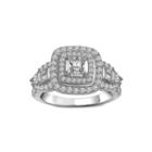 1 1/4 Ct. T.w. Diamond 14k White Gold Engagement Ring