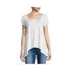 Almost Famous Short-sleeve Crochet-back Swing Tee