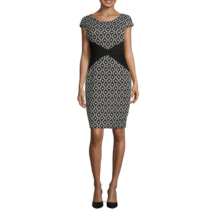 Signature By Sangria Short Sleeve Sheath Dress