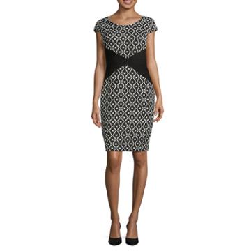 Signature By Sangria Short Sleeve Sheath Dress