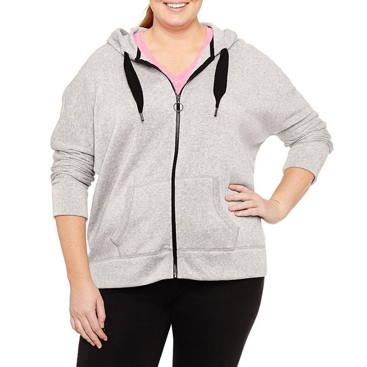 Xersion Long Sleeve Knit Hoodie-plus