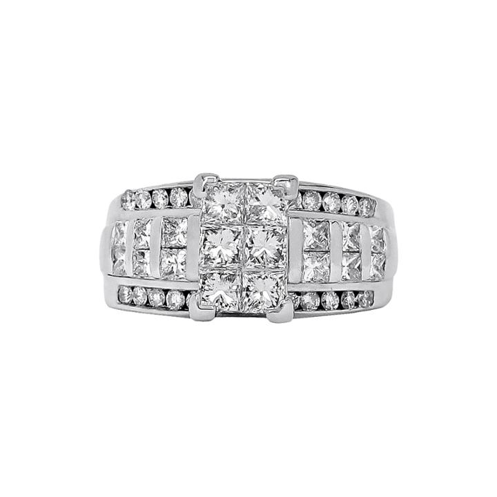 2 Ct. T.w. Diamond 14k White Gold Engagement Ring