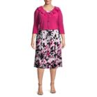 Danny & Nicole 3/4 Sleeve Jacket Dress - Plus