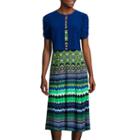 Danny & Nicole Short-sleeve Aztec Jacket Dress