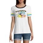 Short Sleeve Scoop Neck Pokemon Graphic T-shirt