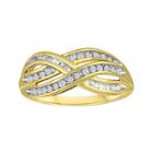 1/3 Ct. T.w. Diamond 10k Yellow Gold Swirl Ring