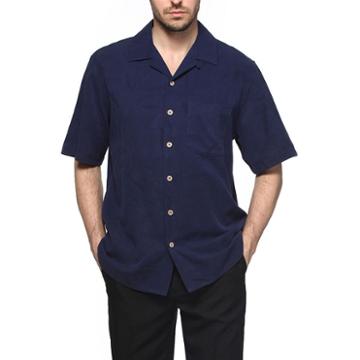 Sandals Cay Men's Jacquard Pattern Silk Camp Shirt