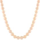 Splendid Pearls Womens 9mm Pink Cultured Freshwater Pearls Strand Necklace
