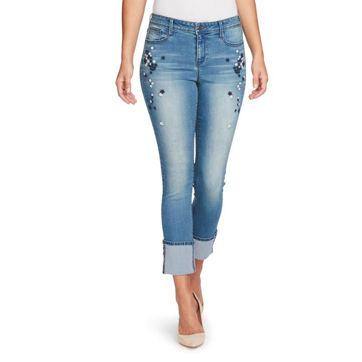 Black Daisy Straight Fit Jean-juniors