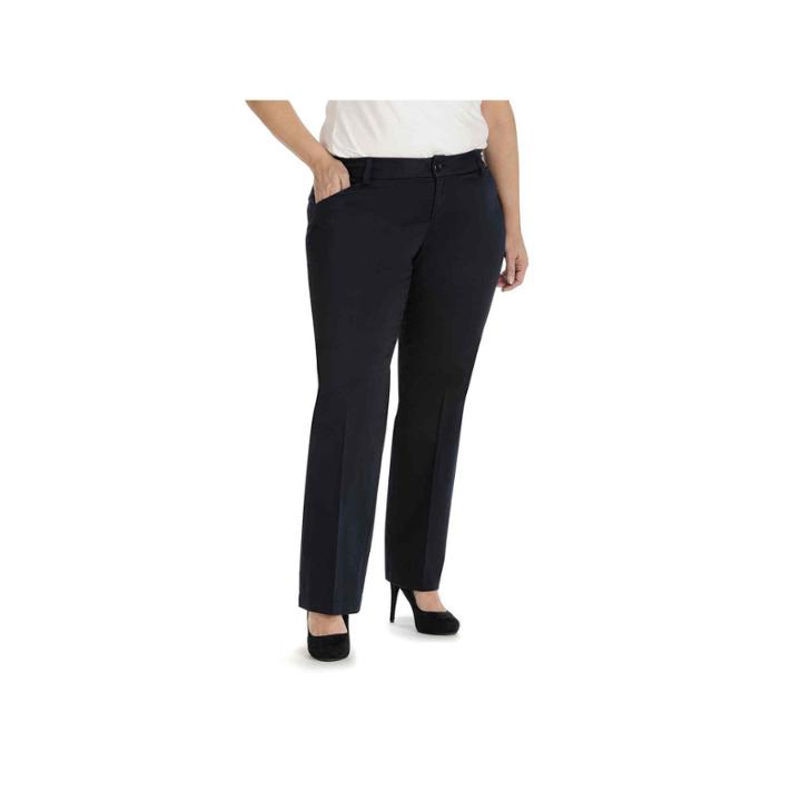 Lee Modern Series Curvy Fit Twill Trouser Pants - Plus