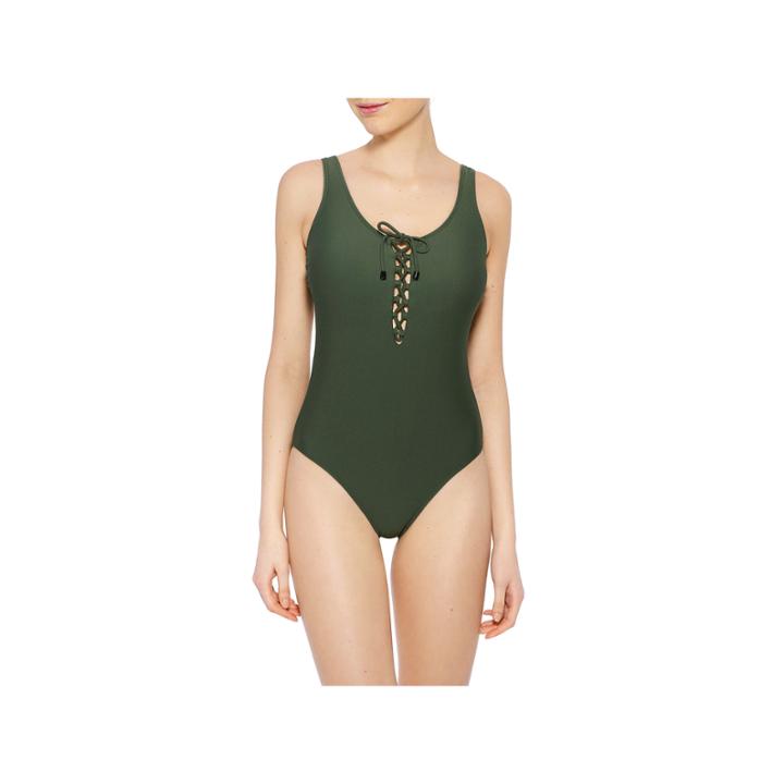Xersion Laceup One Piece Swimsuit