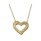 Limited Quantities! 10k Yellow Gold Diamond Cut Puff Heart Necklace