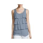 St. John's Bay Tiered Stripe Tank Top - Tall