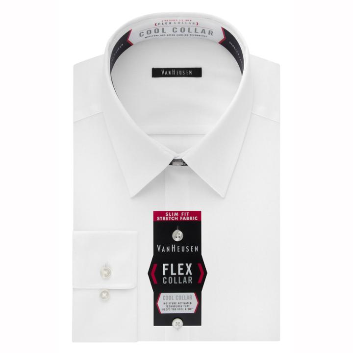 Van Heusen Flex Cool Collar Slim Long-sleeve Woven Dress Shirt