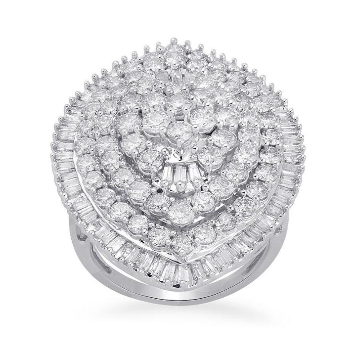 Diamond Blossom Womens 4 Ct. T.w. White Diamond 10k Gold Cocktail Ring