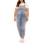 Arizona Button Front Overalls-juniors Plus