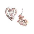 Genuine Pink Morganite Sterling Silver 10mm Stud Earrings