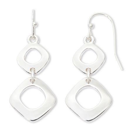 Liz Claiborne Silver-tone Double Drop Earrings