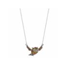 Sparkle Allure Womens Brown Silver Over Brass Pendant Necklace