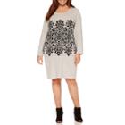 Studio 1 Long Sleeve Sweater Dress-plus