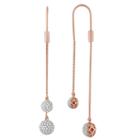 3/4 Ct. T.w. White Diamond Gold Over Silver Drop Earrings