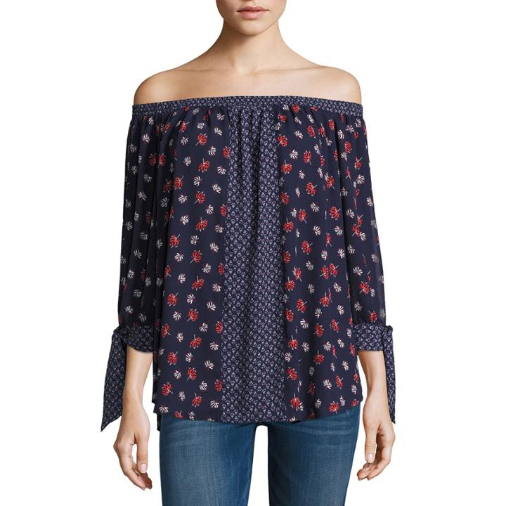 Heart N Soul 3/4 Sleeve Crepe Blouse-juniors Plus
