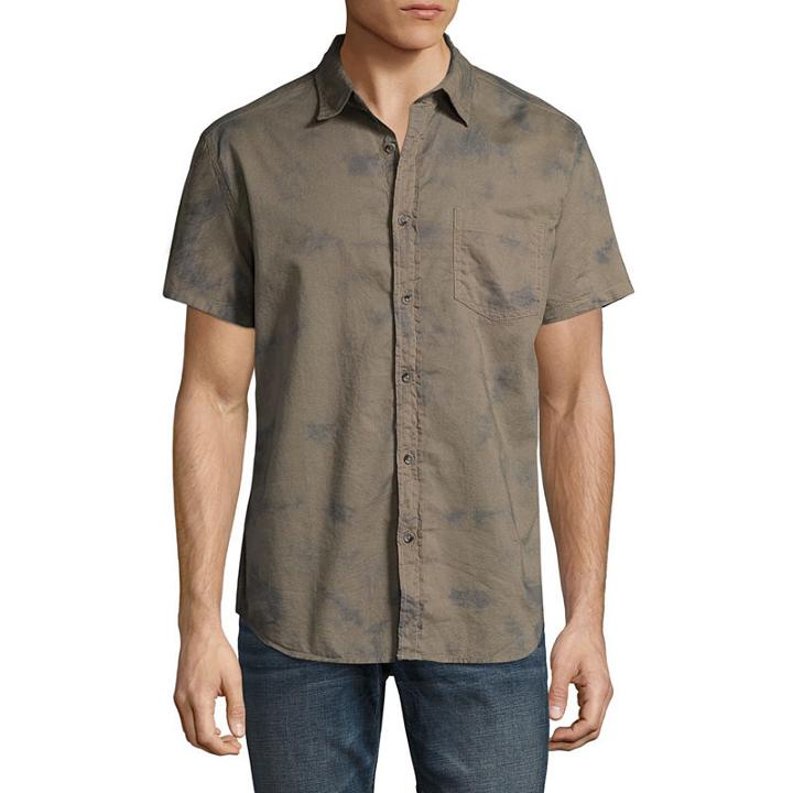 Decree Short Sleeve Tie Dye Button-front Shirt