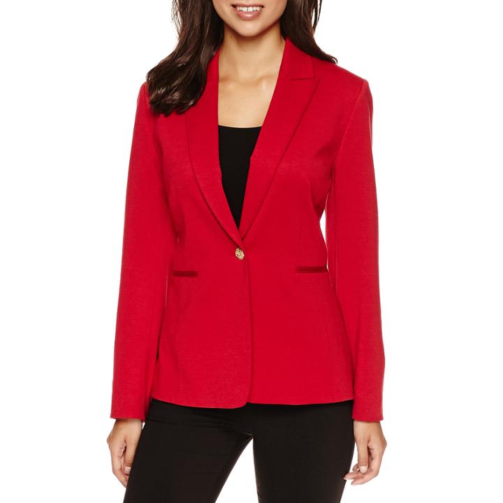 Chelsea Rose Long-sleeve One-button Notch-collar Jacket