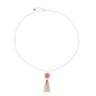 Liz Claiborne Womens Pink Flower Pendant Necklace