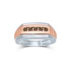 Mens 1/2 Ct. T.w. Champagne Diamond 10k Two-tone Gold Ring