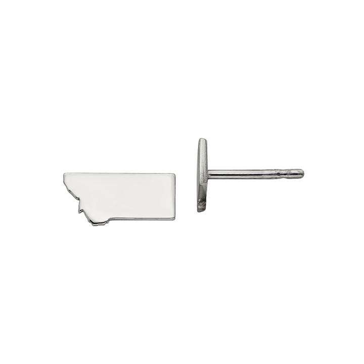 Personalized Sterling Silver Montana Stud Earrings